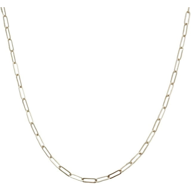 Collar de cadena con clip de papel, oro, oro rosa o plata, joyería minimalista y delicada, Metal