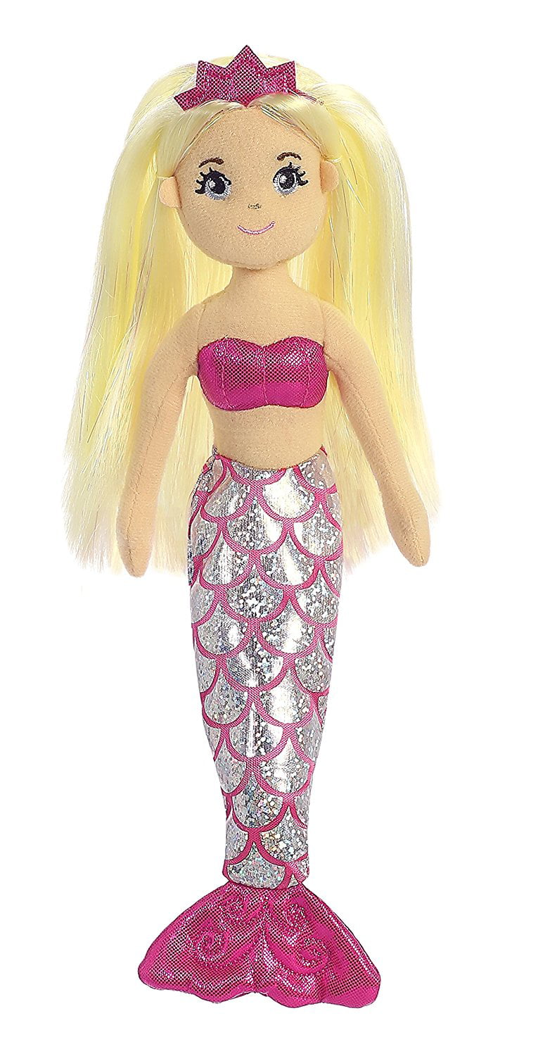 Jewel 10in Sea Shimmers Plush Toy Aurora Soft Mermaid Sparkles Cuddly Teddy 