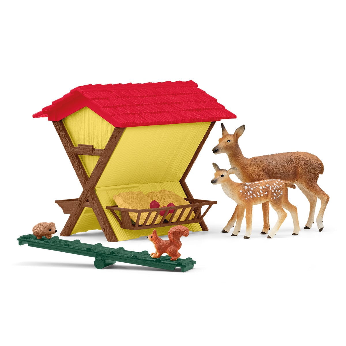 Schleich Farm World - 39PC Feeding the Forest Animals Playset Toy with Deer, Fawn, Hedgehog, Squirrel Figures & More - Fun, Educational Figurines for Boys & Girls - Kids 3+