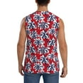 thumbnail image 4 of Bingfone Palm Tree Pattern on Red Pattern Men's Tank Tops Workout Sleeveless Tee Shirts Running Beach Tanks for Men-3X-Large, 4 of 8