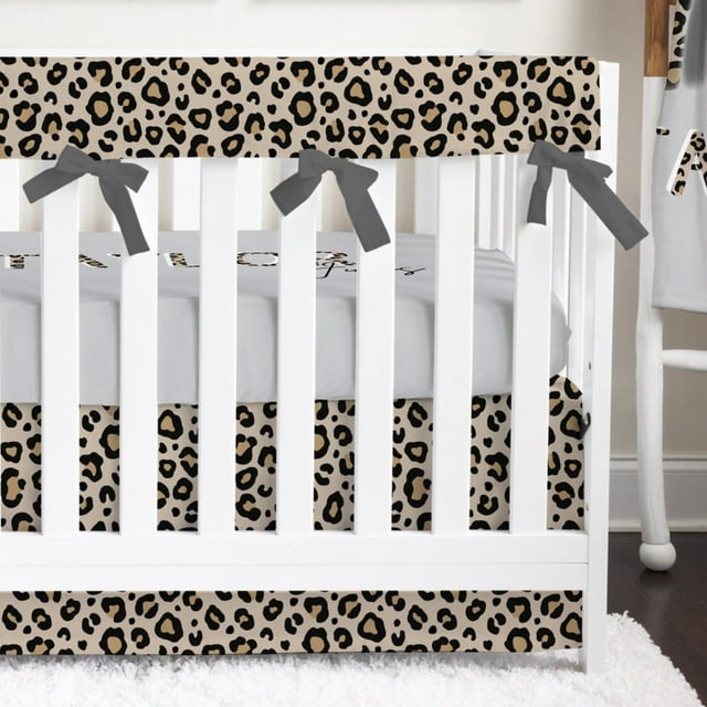 Juego de cuna leopardo arco iris