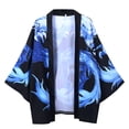 thumbnail image 4 of Men Women Cardigan Robe Chinese Dragon Kimono Summer Loose 3/4 Sleeve Sun Protection Garments, 4 of 8