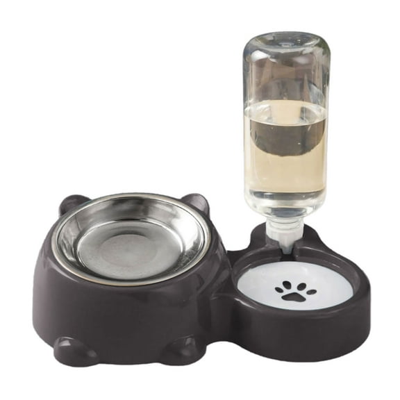 Elevated Pet Feeders With Removable Stainless Steel Bowl And Automatic Water Dispenser For Cats and Dogs