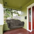 thumbnail image 6 of Northlight Hand Woven Resin Wicker Porch Swing with Chain - Chocolate Brown, 6 of 6