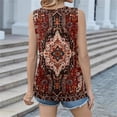thumbnail image 4 of Iaqnaocc Tank Tops for Women V Neck Pleated Casual Loose Babydoll Peplum Tops Trendy Summer Floral Print Shirts Blouses Flowy Sleeveless Tank Tops Dark Green XXXL, 4 of 4