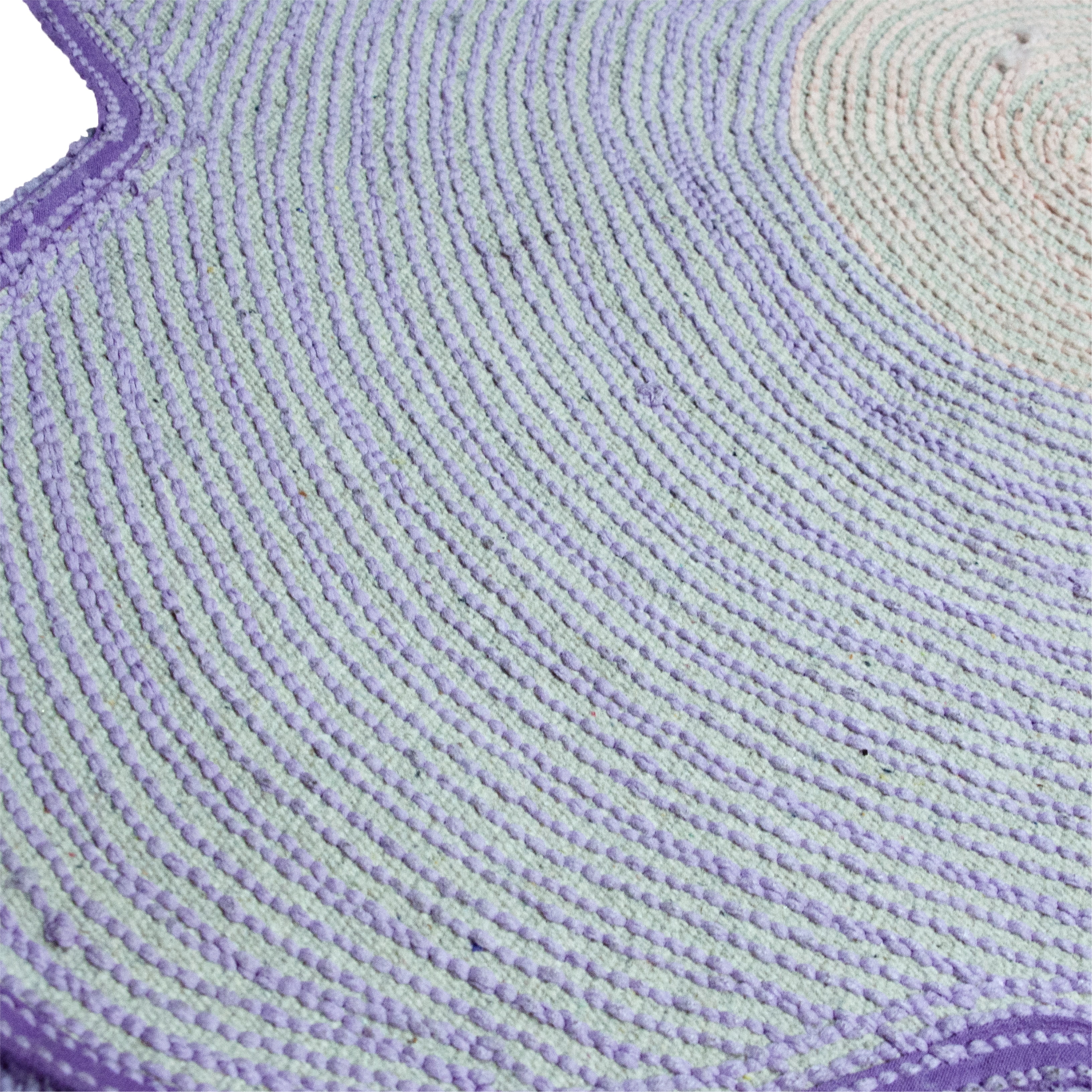 Urban Shop Daisy Flower Shape Accent Rug with Anti-Skid, Purple, 30" x 30"