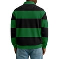thumbnail image 5 of Men's Casual Long Sleeve Color Block Button Down Collar Loose Fit Top for Spring Fall Urban Style,Green,S, 5 of 5