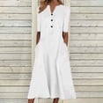 thumbnail image 4 of Pntutb Dress for Women Casual Round Neck Print Summer Short Sleeve Dresses Pockets, 4 of 7