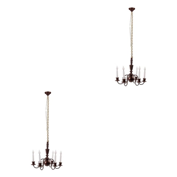 Advancent Ceiling Light Fixture Hanging Chandelier Model HO Scale 1/87 2piezas Bronce 13.5cm