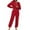 Red, variant on Womens Pajamas Set Womens Pajama Sets Cozy Women's Jumpsuit Pajamas - Stylish Hooded Loungewear for Comfort and Warmth in Autumn and Winter Season