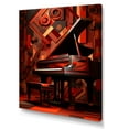thumbnail image 2 of Designart "Cubist Concerto On The Red Grand Piano I" Music Wall Art Living Room, 2 of 7