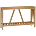 thumbnail image 1 of HOMCOM Table Console Style Ferme avec Tablette de Rangement Anti-Basculement pour Entrée, 1 of 10