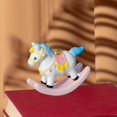 thumbnail image 4 of Figura de caballo en miniatura, escultura animal, regalo para el hogar, estatua pequeña de caballo mecedor Rosa, 4 of 7