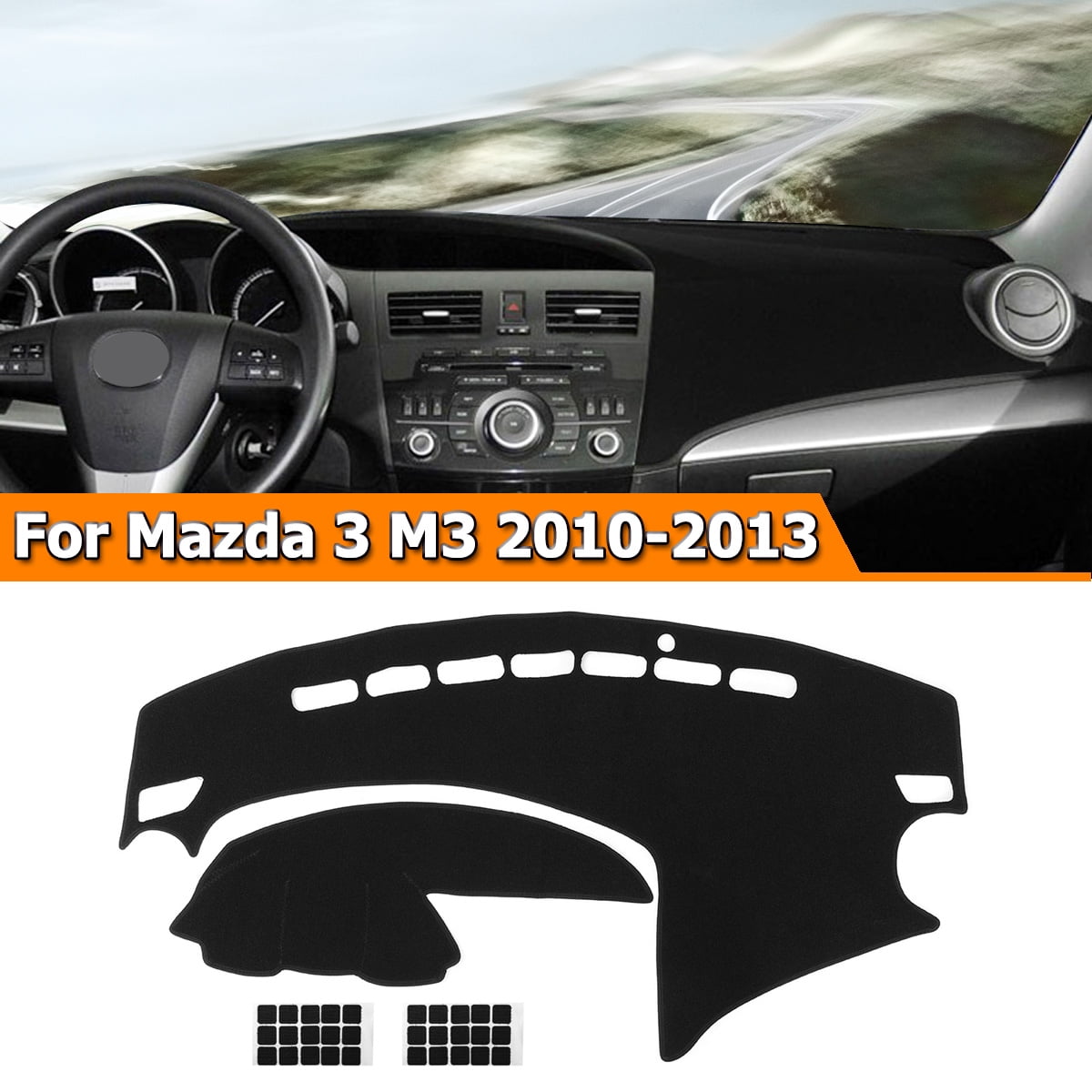 50.59" Dashboard Cover Dashmat Dash Mat Antislip Sunshade For Mazda 3