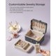 thumbnail image 5 of SONGMICS Jewelry Box, Travel Jewelry Case, 2-Layer Jewelry Holder Organizer, Portable Versatile Earring Storage, for Larger Accessories, Slate Gray UJBC166G01, 5 of 8
