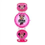 Disney "Minnie Mouse" Unisex Children's LCD Watch with Stretch Elastic Bracelet - MN4060WM