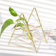 thumbnail image 1 of Florero de Cristal de Planta Hidropónica Bonsai Marco de Decoración Del Hogar , Triángulo perfecl Jarrón floral geométrico, 1 of 6