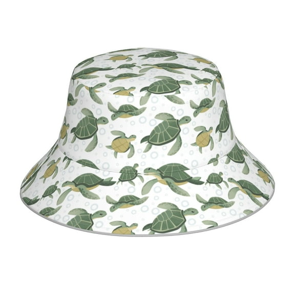 Balery Cute Turtle Sun Hats for Men Women Bucket Hat UPF 50 Buckey Hat Boonie Hat Foldable UV Protection Hiking Beach Fishing Summer