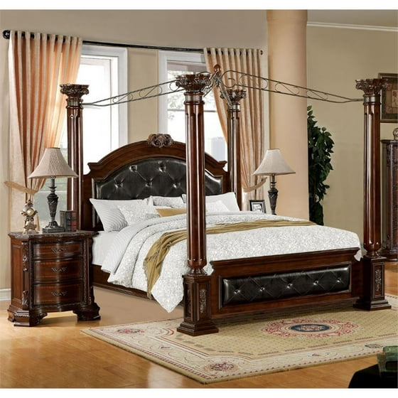 Furniture Of America Luxon 2 Piece California King Canopy Bedroom Set