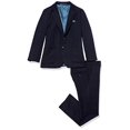 thumbnail image 1 of Isaac Mizrahi Slim Fit Boy's 2Pc Check Suit, Navy, 2, 1 of 2