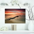 thumbnail image 1 of Wonderful Sunrise on Black Ocean - Beach Photo Canvas Print, 1 of 3