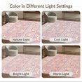 thumbnail image 7 of ODIKA 3'x5' Washable Accent Rug Pet Friendly, Non-Shedding Mat Mirrored Purple Wing Motif Detail Peach Geometric Playroom for Bedside, Nursery Room, 7 of 7