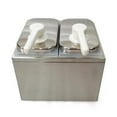 thumbnail image 6 of Large Capacity Double Head Sauce Pump Squeeze Condiment Dispenser Stainless 4L, 6 of 7