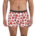 thumbnail image 2 of Goofa Hand Drawn Strawberry Printed Men's Boxer Briefs Underwear, Moisture-Wicking Underwear, Trunk,Soft and Breathable Cotton Underwear-Large, 2 of 9