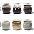 thumbnail image 2 of HUGFEGWE -6 piecesCeramic Succulent Plant Pot, Rustic Style Cute Little Pots for Plants,Perfect for Home Office Decor and Ideal Gift for Family Friends Colleague, AZ824-18480, 2 of 7