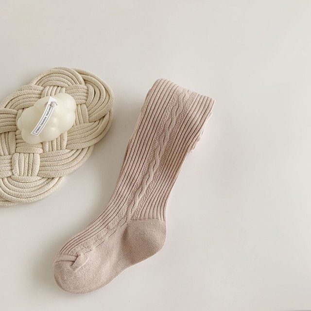 Medias de primavera y otoño para bebés, pantimedias con lazo para niñas pequeñas, medias cálidas de invierno para niños, mallas de algodón peinado de 0 a 12 años XL (6--8T) Gao Jinjia LED