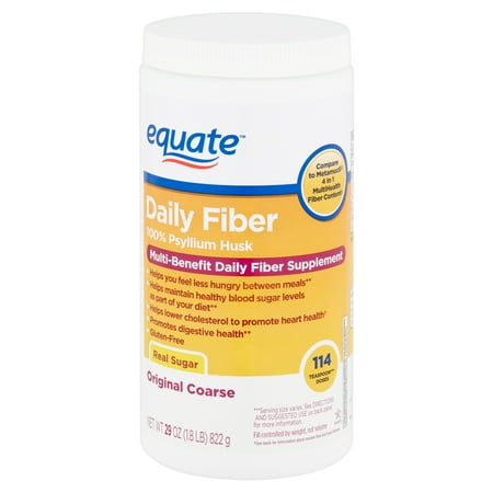 - Equate Daily Fiber Original Coarse Fiber Powder, 29 oz