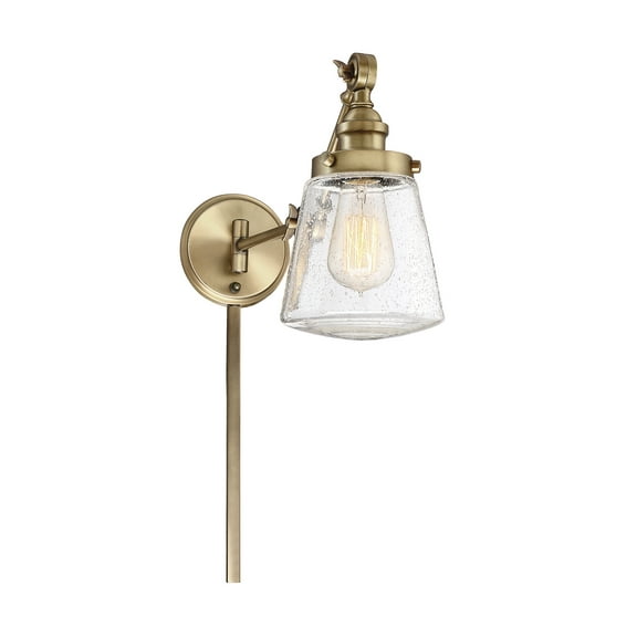 Trade Winds Lighting 1-Light Wall Sconce In Natural Brass