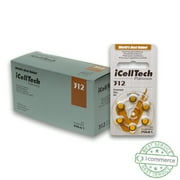 IcellTech Hearing aid Batteries Size 312 (60 Pack)