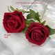 thumbnail image 4 of Simulación de flor de rosa de una sola mano, franela, cascada de rosas, simulación de flor, decoración del hogar para boda, flor falsa, 4 of 4