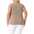 thumbnail image 4 of DARING DIVA Women's Plus Tank Tops Basic Soft Casual Outfits 1X Brown, 4 of 5