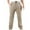 Khaki, variant on YUGYXL Men's Nylon Cargo Pants Stretch Waist Durable Hiking Pants Detachable Wide Leg Straight Pants with Zipper Pockets Khaki S