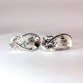 thumbnail image 4 of Hugging IOBI Crystals Stud Earrings 14K White Gold Plated for Women Special Occasion Holiday Birthday Bridal Everyday Wear, 4 of 8