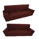thumbnail image 3 of Fundas para sofás, sillones y sillas de dos plazas para proteger el sofá, juego de sofás de 3 piezas de poliéster marrón, 3 of 7