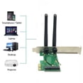 thumbnail image 5 of 2X Tarjeta Inalámbrica WiFi Mini PCI-E Express Una Adaptador PCI-E con 4 Antenas Externas para PC, 5 of 5