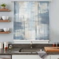 thumbnail image 5 of Blue Beige Sheer Curtains 63 Inches Long, Oil Painting Abstract Art Contemporary Light Filering Curtains, Breathable Simi Curtain Privacy Drapes for Living Room Bedroom Lightweight Window Treatment, 5 of 9