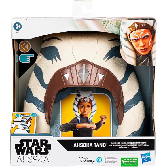 Star Wars Ahsoka Tano Electronic Mask, Star Wars Costume for Kids Ages 5 and Up