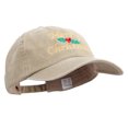 thumbnail image 5 of Merry Chirstmas Embroidered Big Size Washed Pigment Dyed Cap - Khaki XL-3XL, 5 of 5