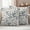 Dark Blue Beige, variant on Pink Grey Botanical Outdoor Waterproof Throw Pillow Covers 24x24 Set of 2, Rustic Country Spring Floral Summer Leaf Pillowcases Cushion Pillowcase for Couch Sofa Patio Outside Pillow Protector
