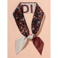 thumbnail image 3 of NEW Fashion Print Hair Ribbon Scarf Women Neck Tie Bag Scarfs Satin Silk Skinny Headscarves Ladies Foulard Floral Bands, 3 of 4