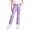 Purple, variant on CPNG Girls Summer Thin Leggings Pants Solid Color Full Length Basic Leggings Stretchy Legging Footless Tight Pants(Mint Green,10-11 Years)