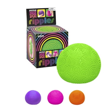 NeeDoh, Super Ripples Fidget Ball - Rubber, Novelty Toy, Multiple Colors, Children Ages 3 