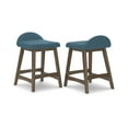 thumbnail image 2 of Signature Design by Ashley Lyncott Counter Height Upholstered Barstool with Foam Cushion, Set of 2, Blue, 2 of 9