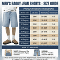 thumbnail image 5 of Mens Baggy Jean Shorts Loose Fit Vintage Wide Leg Jorts Y2K Streetwear Hip Hop Casual Denim Shorts, Dark Blue, 5 of 8