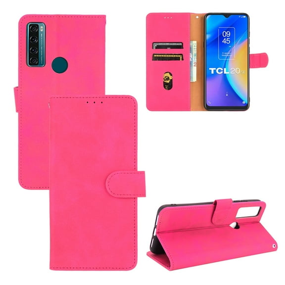For TCL 20 SE Solid Color Skin Feel Magnetic Buckle Horizontal Flip Calf Texture PU Leather Case & For TCL 20 SE
