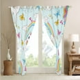 thumbnail image 4 of YST Unicorn Curtains&nbsp;&&nbsp;Drapes for Girls Kids,Teal Pink Butterfly Rainbow Blackout&nbsp;Curtains,Cute Love Heart Unicorn Window&nbsp;Curtains,Cloud Star Starry Sky Window&nbsp;Treatments, 4 of 6
